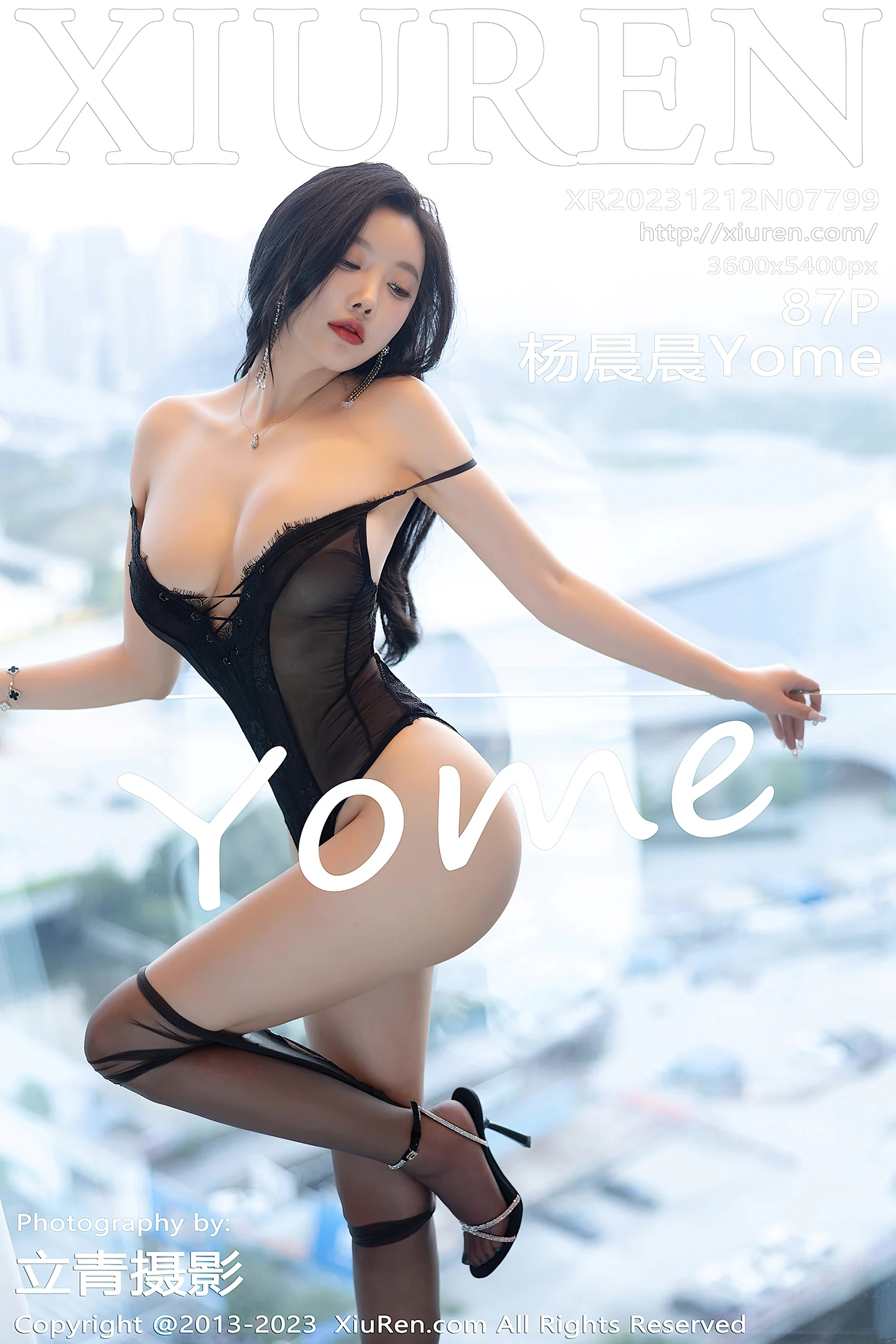 [XiuRen秀人网]VOL.7799 女神杨晨晨Yome性感黑色薄纱情趣内衣秀丰腴身材惹火诱惑写真87P-秀人网官方网站